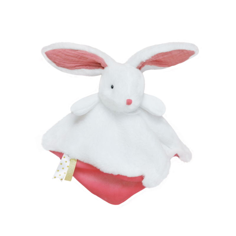  - lapin câlins - plat rose litchi blanc 25 cm 